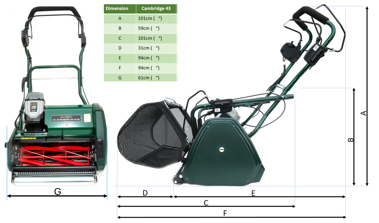 Allett Cambridge 43 dimensions
