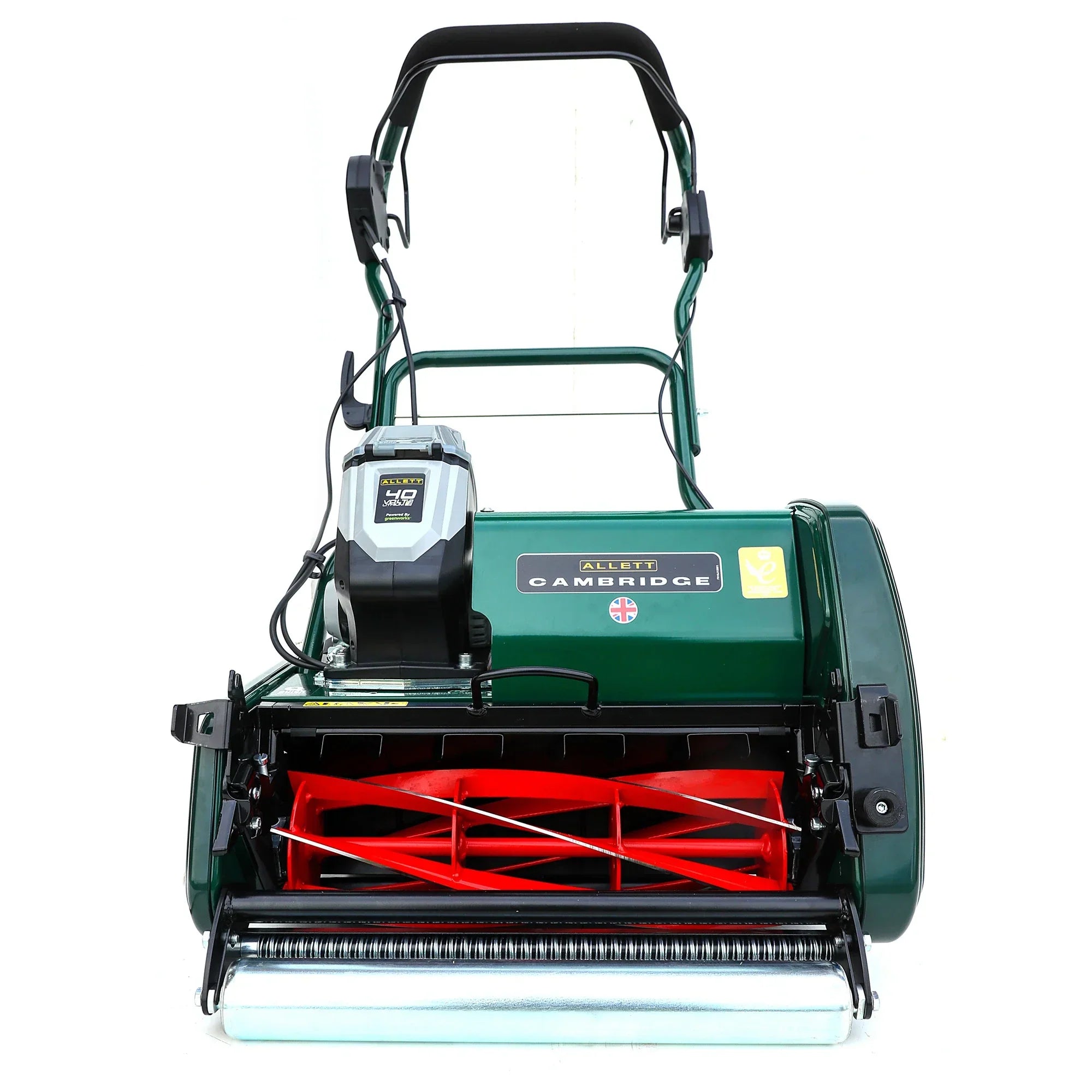 Allett Cambridge 35 battery cylinder mower bundle with battery and charger