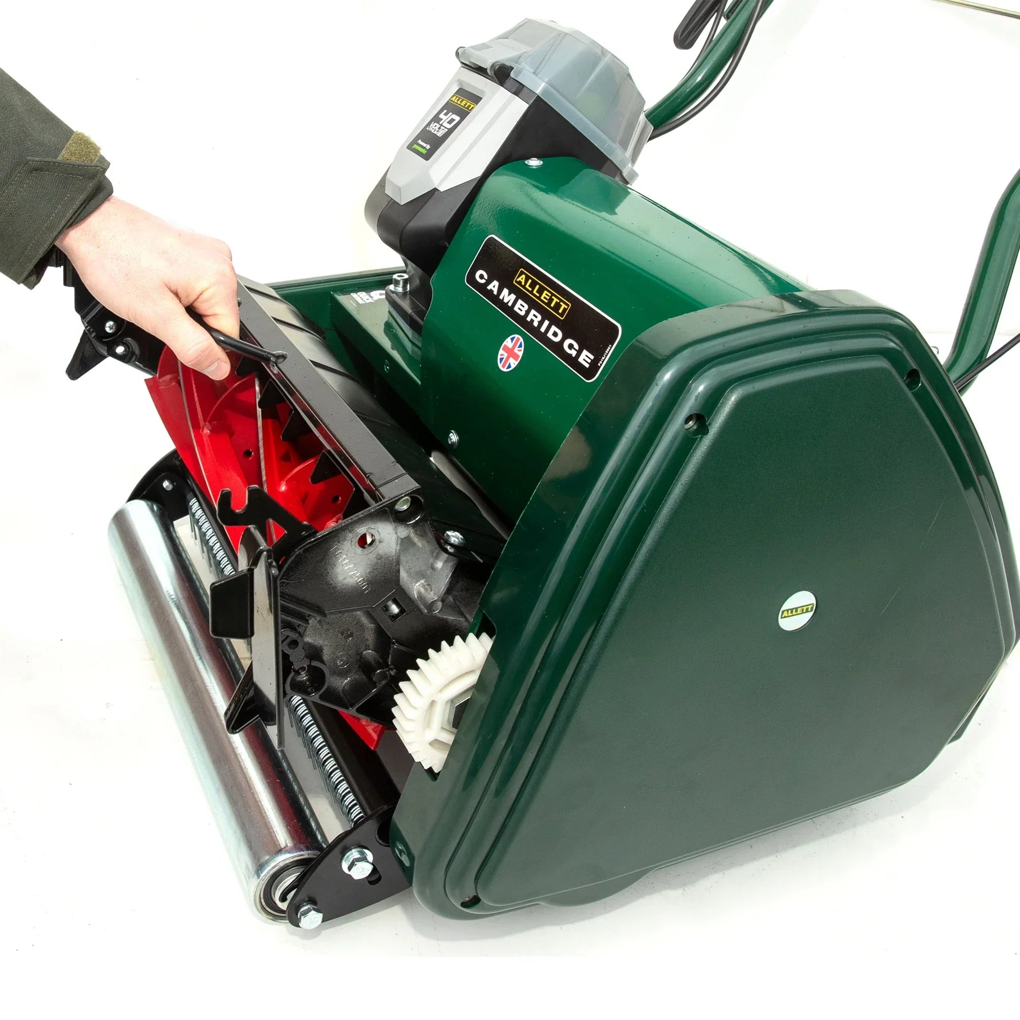 Rapid-change cartridge on the Allett Cambridge 35