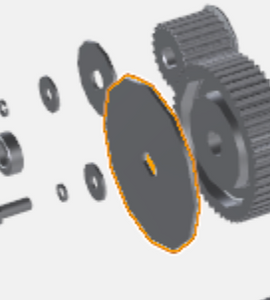 FLANGE PLATE REAR ROLLER MOTOR PULLEY