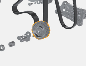 REAR ROLLER GLIDE GEAR ASSEMBLEY PULLY