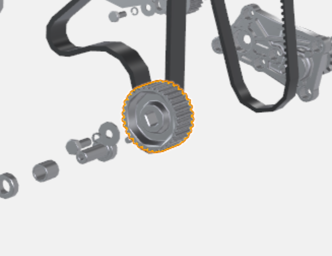 REAR ROLLER GLIDE GEAR ASSEMBLEY PULLY