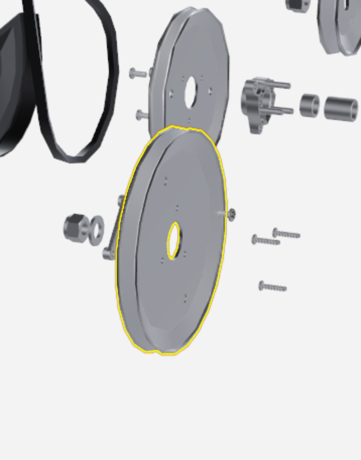 Pulley Assembly 170mm Rear Roller
