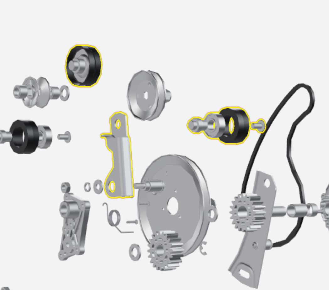 GUIDE ROLLER S/A (P.CYL)SILVER