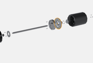 REAR ROLER SPINDLE ASSEMBLY 43cm