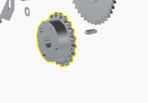 R/ROLLER DRIVEN SPROCKET 19T & T/LOCK